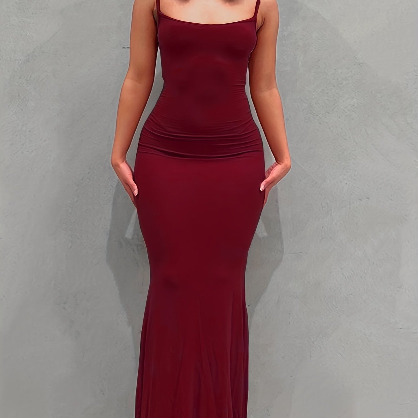 Women's Casual Lounge Slip Long Dress, Sexy Sleeveless Backless Bodycon Maxi Dress, Women's Clothing