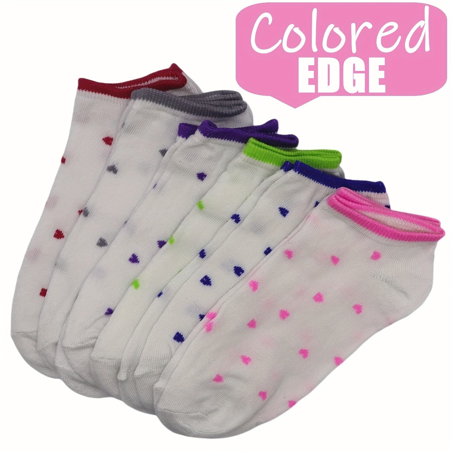 6 Pairs Candy Color Ankle Socks, Soft & Lightweight Breathable Low Cut Socks, Women's Stockings & Hosiery