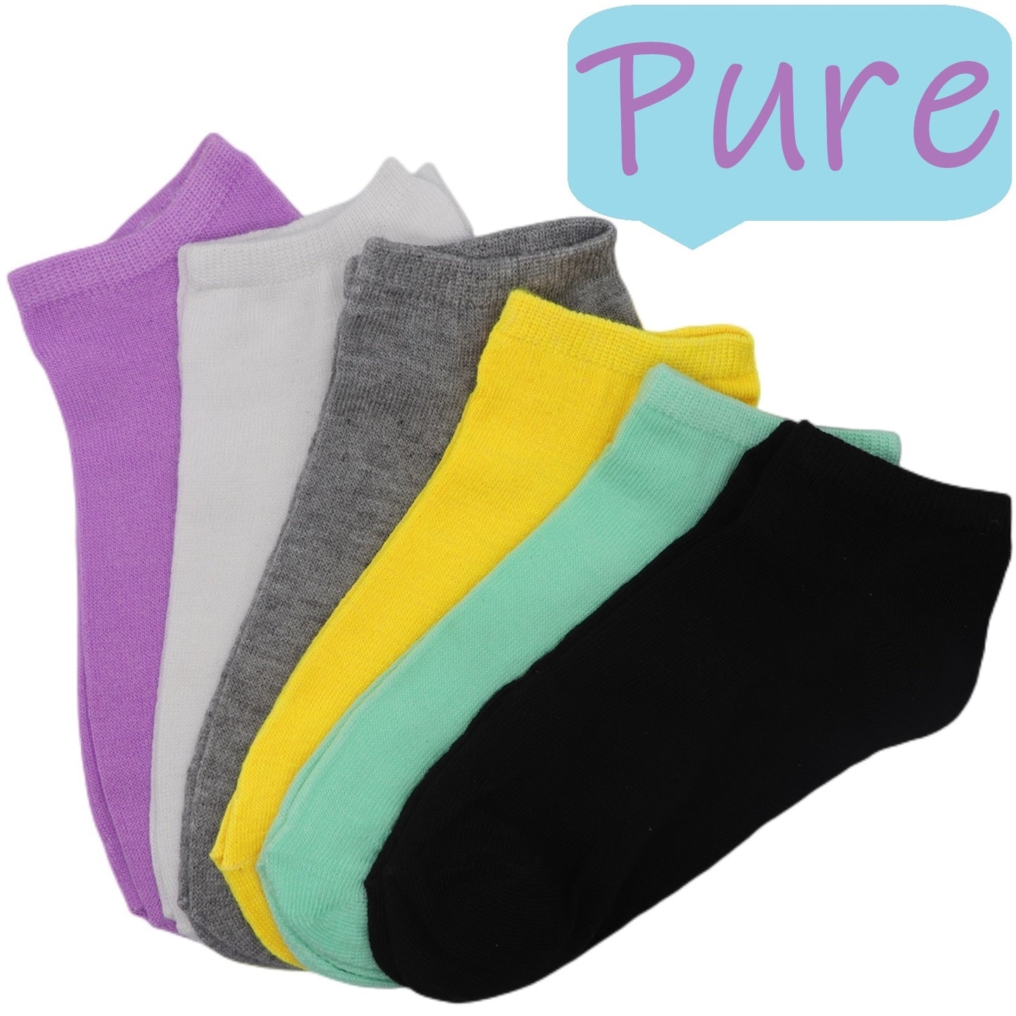 6 Pairs Candy Color Ankle Socks, Soft & Lightweight Breathable Low Cut Socks, Women's Stockings & Hosiery