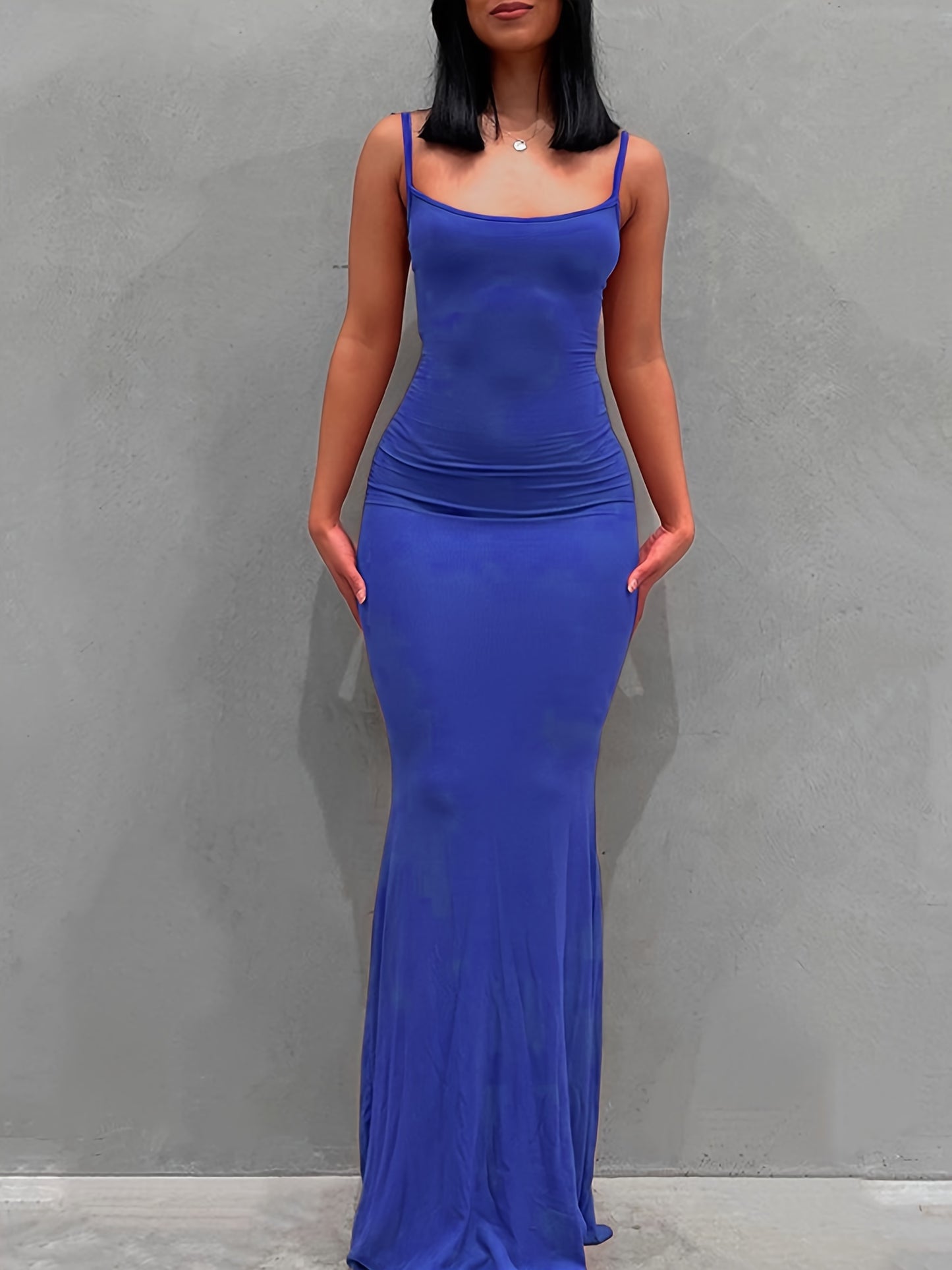 Women's Casual Lounge Slip Long Dress, Sexy Sleeveless Backless Bodycon Maxi Dress, Women's Clothing