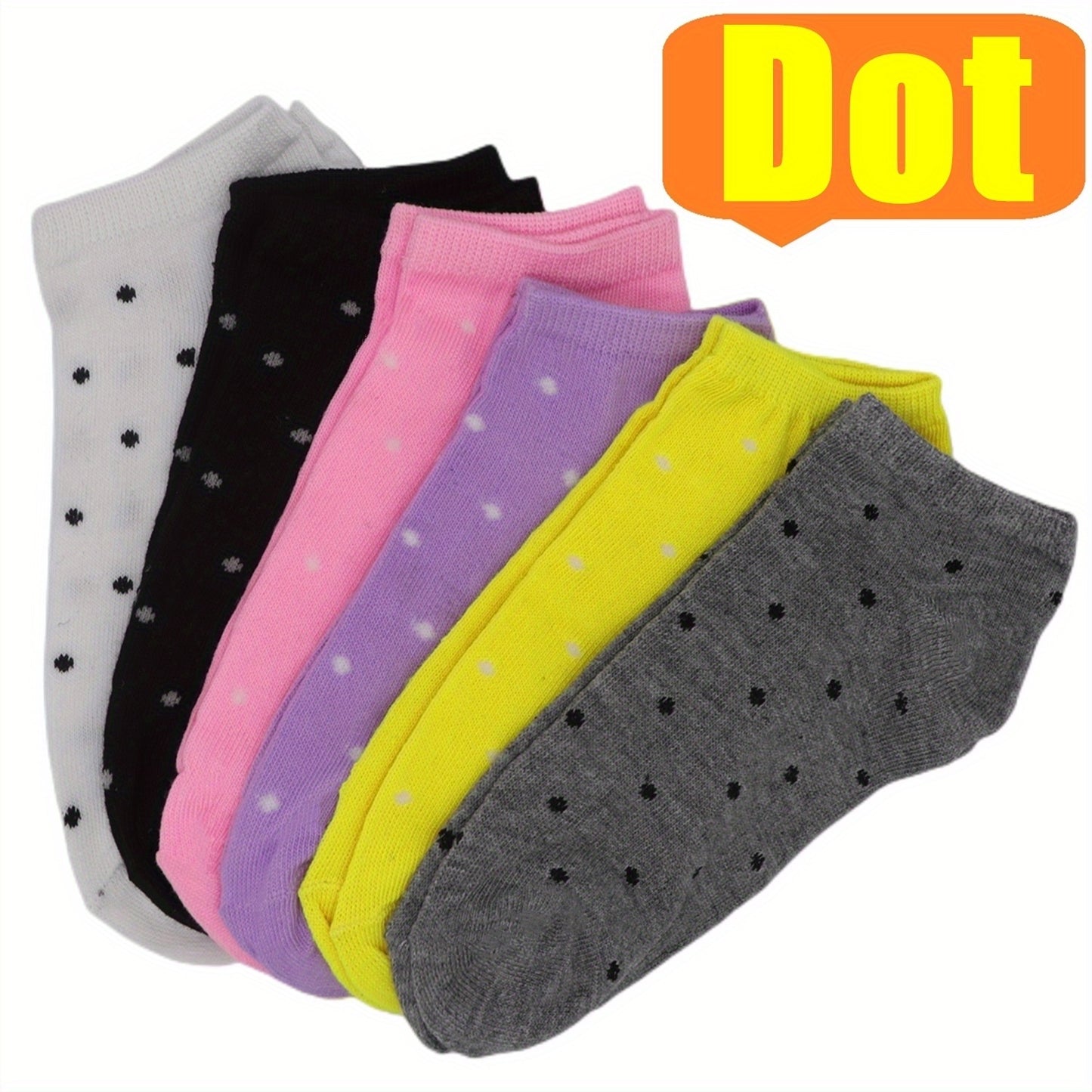 6 Pairs Candy Color Ankle Socks, Soft & Lightweight Breathable Low Cut Socks, Women's Stockings & Hosiery