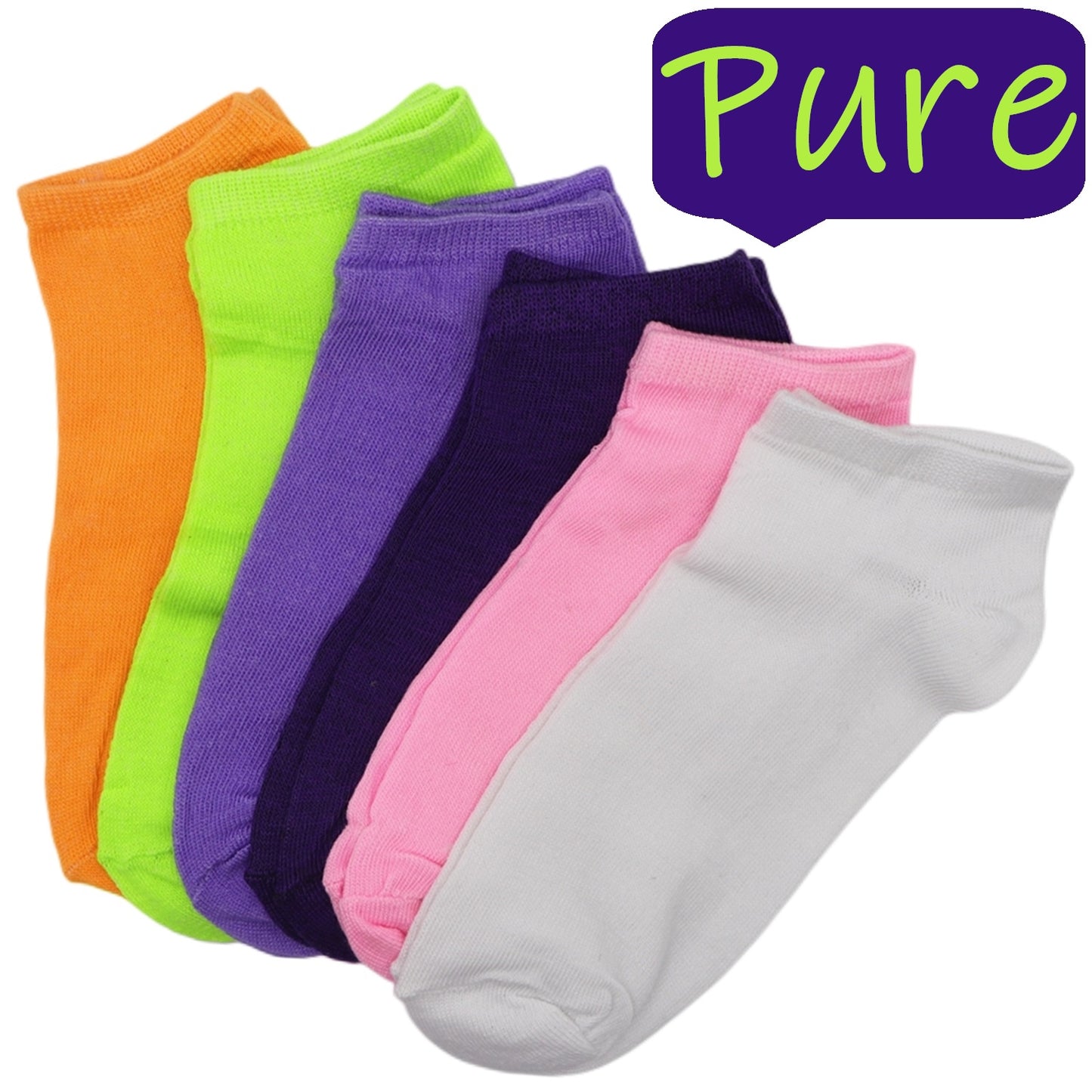 6 Pairs Candy Color Ankle Socks, Soft & Lightweight Breathable Low Cut Socks, Women's Stockings & Hosiery