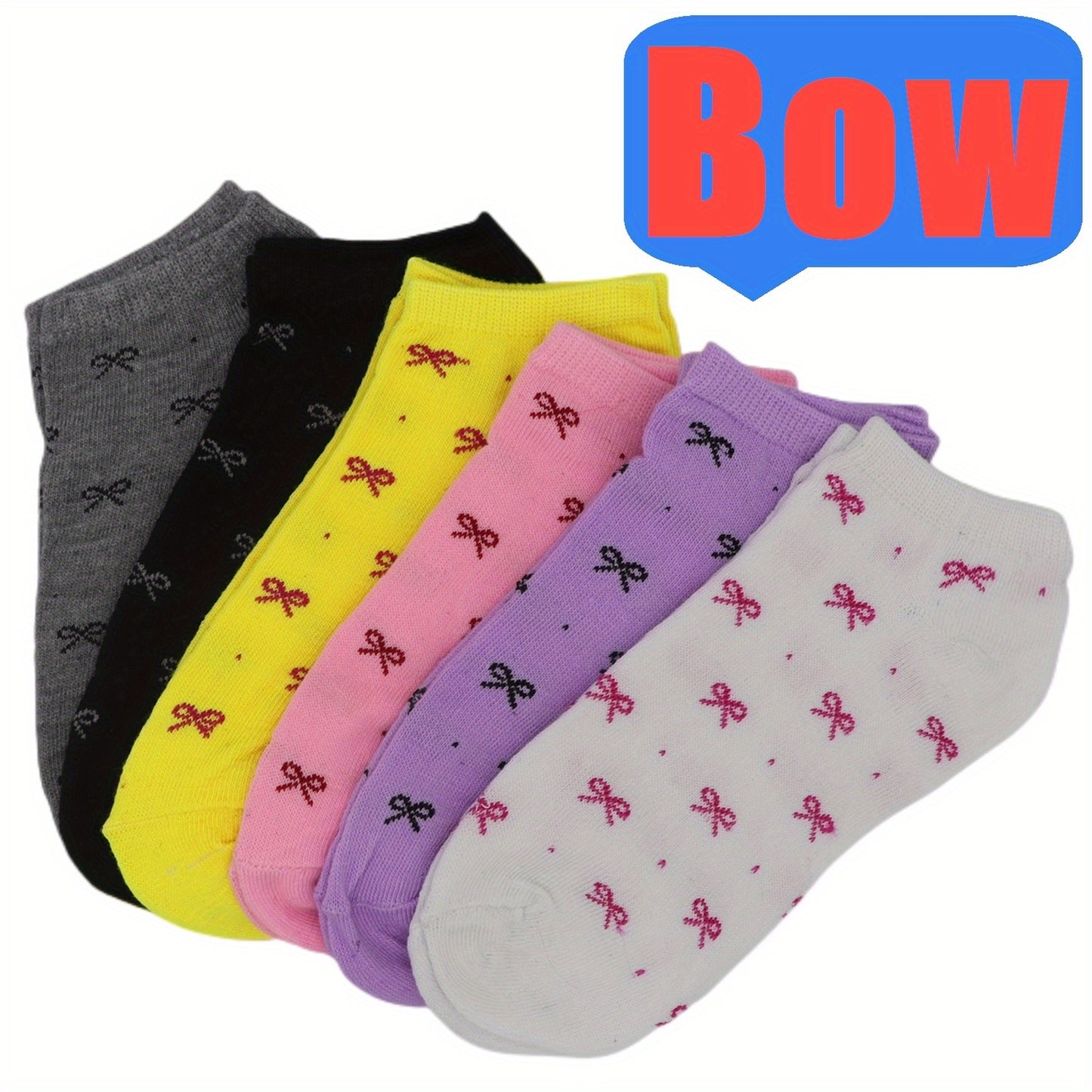 6 Pairs Candy Color Ankle Socks, Soft & Lightweight Breathable Low Cut Socks, Women's Stockings & Hosiery