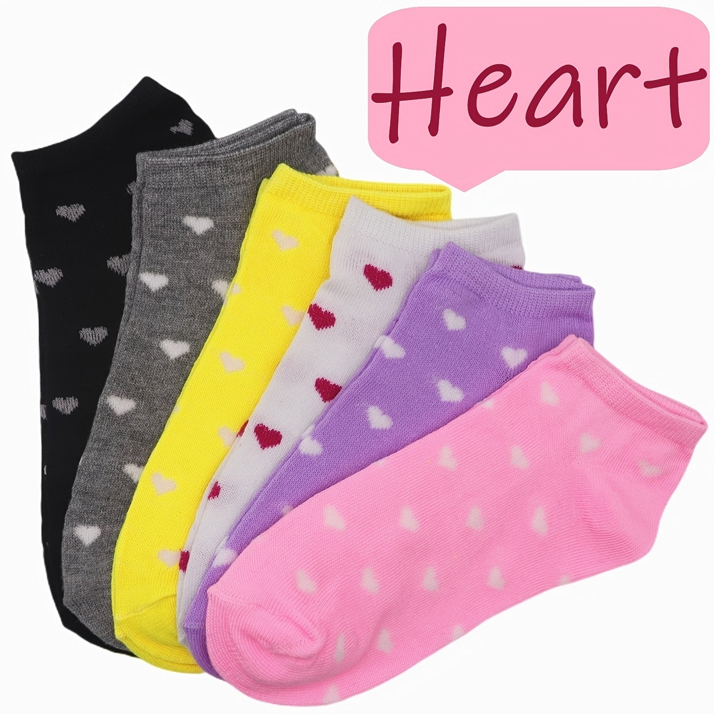 6 Pairs Candy Color Ankle Socks, Soft & Lightweight Breathable Low Cut Socks, Women's Stockings & Hosiery
