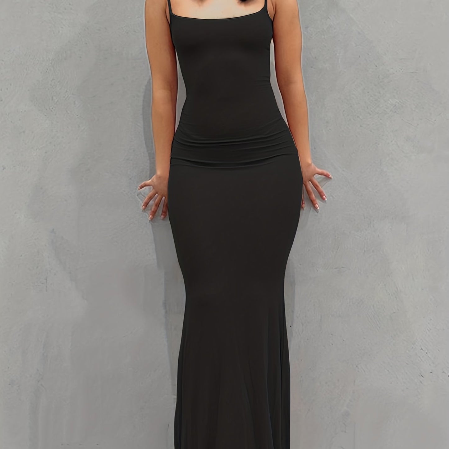 Women's Casual Lounge Slip Long Dress, Sexy Sleeveless Backless Bodycon Maxi Dress, Women's Clothing